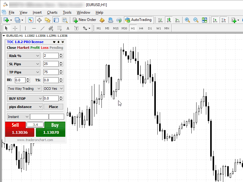 Trader On Chart Position!    Size Calculator And Mt4 Trade Panel - 